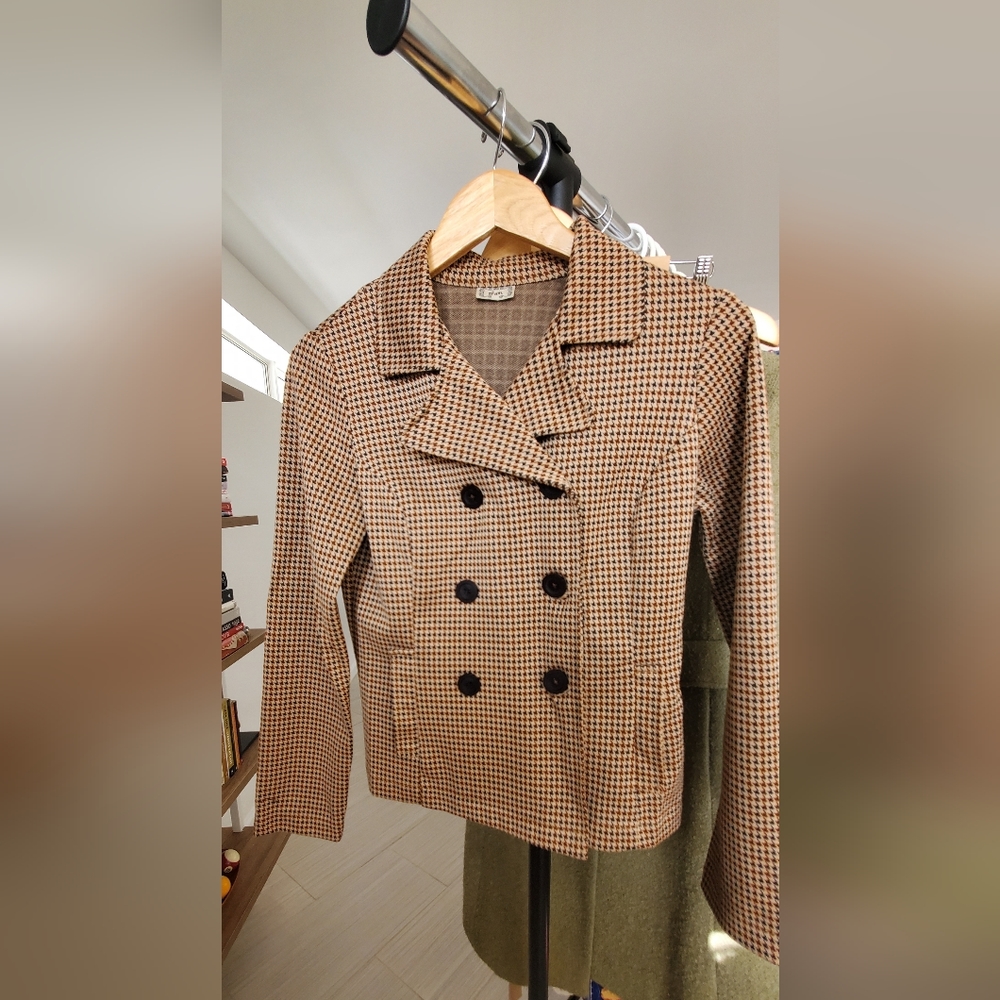 Glam Lightweight Stretch Blazer Sports Jacket Women's Herringbone (M/L)